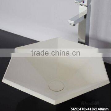 wholesale Solid Surface Bathroom Wash Basin, Stone Resin bathroom Wash Basin, wall hung wash basin