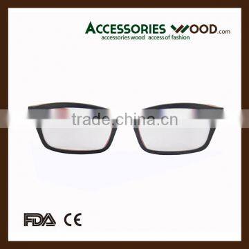 Layered wood glasses optical eyewear resin lens glasses frame with case