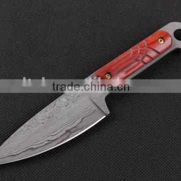 OEM Hunting Knife Application and wood Handle Material Damascus knife