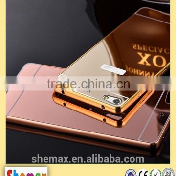 [Shemax] Luxury Metal Aluminum Frame Bumper Mirror Back cover For Gionee Elife S7