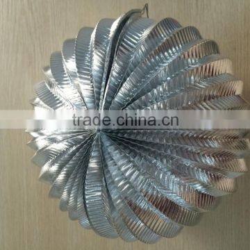 foil silver color concertina lantern for hanging decoration