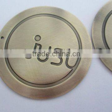 metal wine label, brass badge, bottle sticker,Aluminum label, metal hang tag