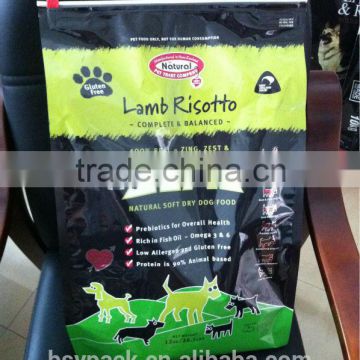 Slider side gusset flat bottom pet food bag