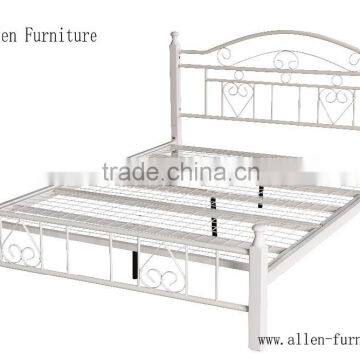 Metal Bed Queen size with headboard and footboard white