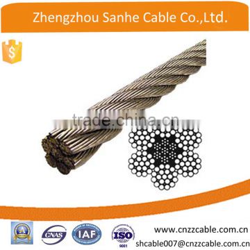 Ungalvanized and Galvanized Steel Wire Rope 6x7, 6x19, 6x37, 6x36WS, 6x12+7FC, IWRC