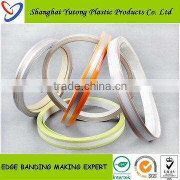 Shanghai Yutong cabinet door high glossy bicolor 3d edge banding strips