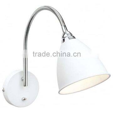 Factory price hot sale the lighting collection bari modern polished chrome and white wall light