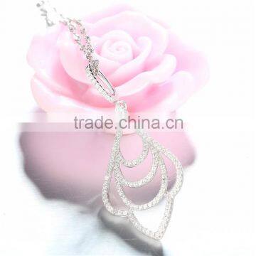925 Sterling Silver Diamond Bridal Dubai Custom Jewelry Set E0019 photo-3