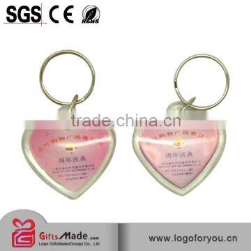 many kinds of round clear acrylic keychain