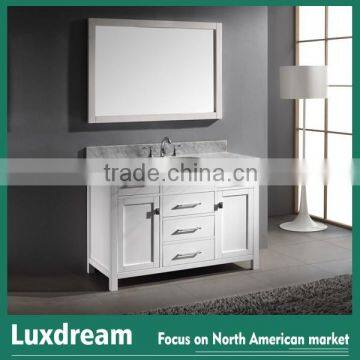 48" white carrara marble top cabinet bathroom vanity china manufacturer