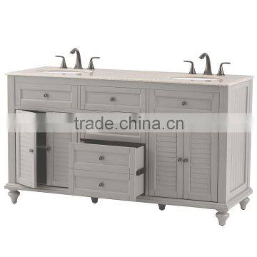 Grey 60" Double Cupc Sinks Bathroom Vanity Wholesale photo-2