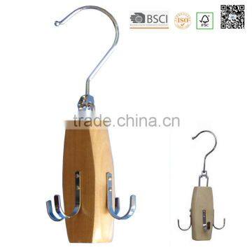 Custome Natural Wooden Belt Hanging Hook