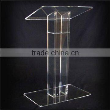 I-shaped customized clear acrylic podiums and pulpits