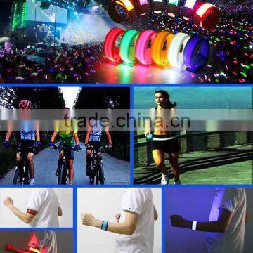 2016 Wholesale LED Sports Slap Wrist Band For Promotional Events