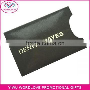 promotional custom logo printing RFID blocking sleeve card protector