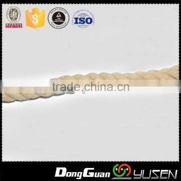 Nature color 3 strand cheap twisted cotton rope