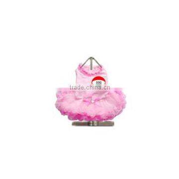 custom logo Pink Satin Party Dress pet dog clothes