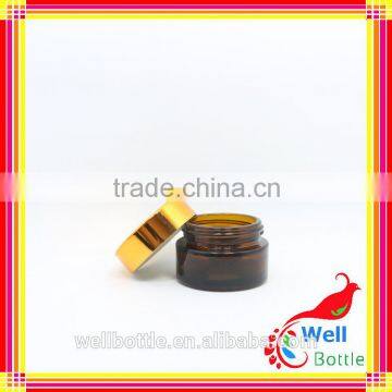 New Fashion 50 g 100 g Amber Clear Glass Jars With Aluminum Cap for Skin Care Products