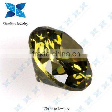 Round raw wholesale CZ loose peridot rough cubic zirconia