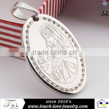 Fashion and Lovely Stianless Steel Touch Love Druzy Pendant photo-2