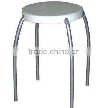 Metal stacking stool with PP top
