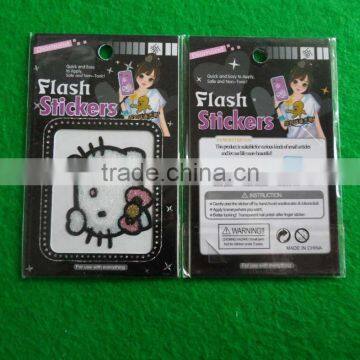 Glitter Powder Hello and Kitty Sticker for Mobile Phone photo-2