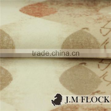 Best fabric textile supplier polyester flocking digital custom printed fabric