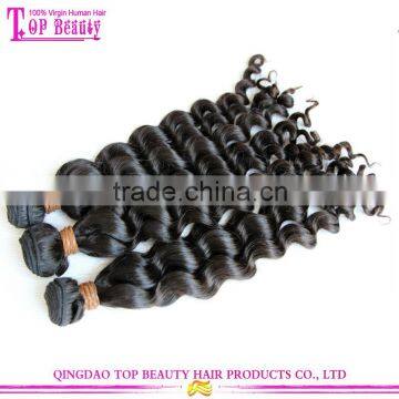 Double Drawn 100% Virgin Real Brazilian Hair Weft Cheap Deep Wave Human Hair Weft photo-5