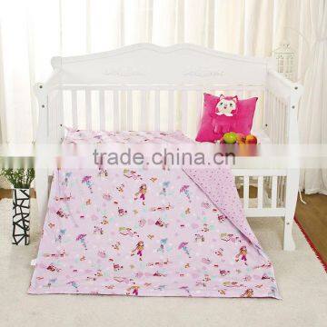 100% Cotton Baby Silk Quilt Children Beding Quilt Pink Color