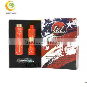 2016 latest hotting selling mech mod tvl mod/tvl colt 45 with 6 color tvl mod kit