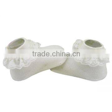 GSB-09 Quality Cotton Baby Lace Boot Socks With Soft Nylon Lace