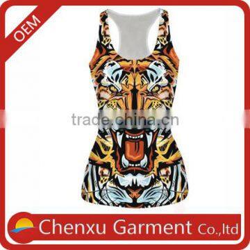 3D tank top with tigers printing y back tank tops for men 3D fashion men's tank tops mens stringer tank top