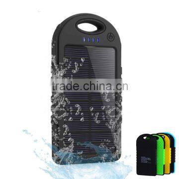 Dual USB 5000mAh Waterproof Solar Power Bank