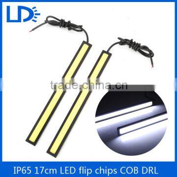 Silver/black Shell 12v 17cm Led Drl Cob Daytime Running Light Auto Day Driving Daytime Lights