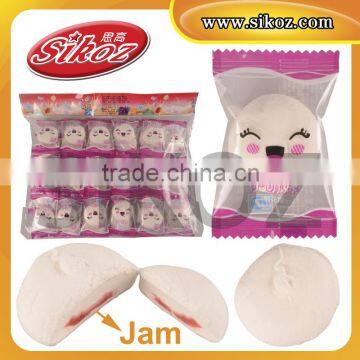 SK-M163 fruits jam jelly filling round marshmallow