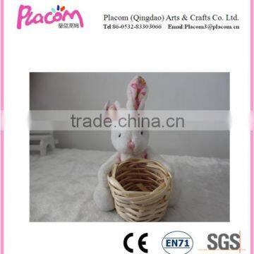 2015 HOT Selling Lovely Cute Plush Rabbit Toys With a Basket