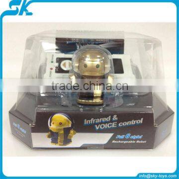 Hottest 6cm voice control infrared remote IR mini rc robot,robot toys,remote control fighting robot toy