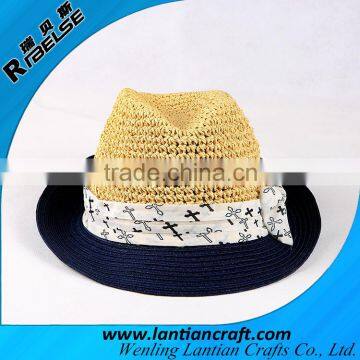 Cheap Knit Lady Hat Beautiful Hand Make Crochet Paper Straw Hat photo-3