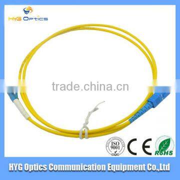 1m,3m,5m,10m yellow LC/PC single mode Duplex fiber optical patch cord in stock for LAN,CATV,FTTX,FTTH