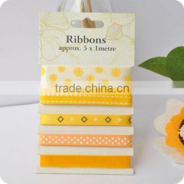 Pattern Ribbon, Grosgrain Ribbon , Ribbon Set , Scrapbooking Ribbon, Ribbon for Bowing photo-1