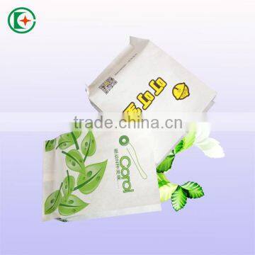 White kraft coated paper bag greaseproof fast food paper bag