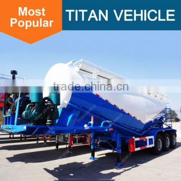 3 axle dry powder material bulk cement tanker semi trailers with air compressor