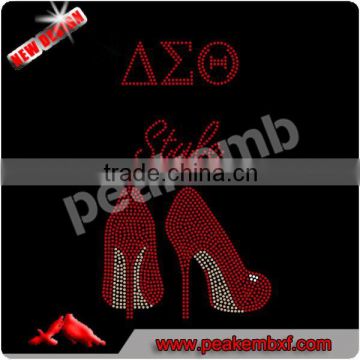 beautiful high heeled shoes rhinestone heat transfer