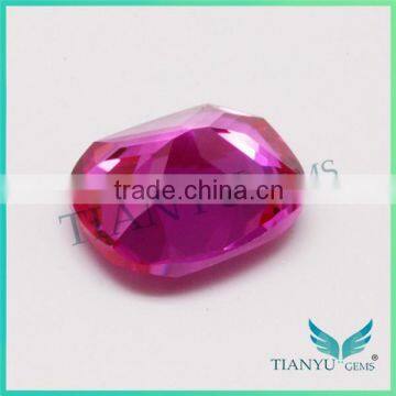 Wuzhou cz Supplier 5# Cushion-shape Synthetic Corundum Ruby Price per Carat photo-5