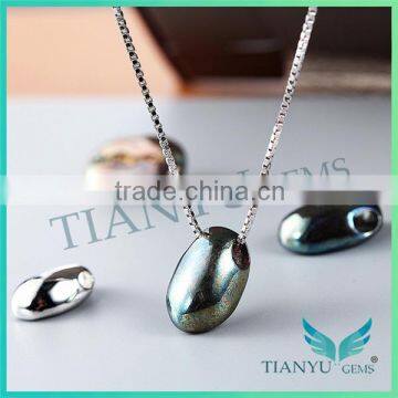 Wholesale 925 Sterling Sliver Necklace Coffee Bean Pendants Charms