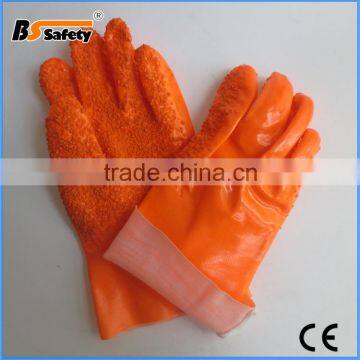 BSSAFETY China Supplier Cotton Liner Pvc Dotted Household Glove photo-5