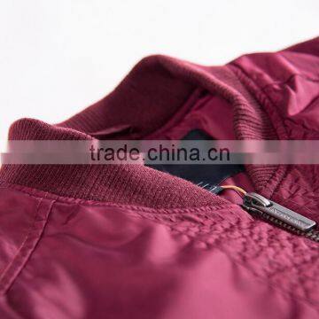 Fashion Wine Red Man Bomber Jacket Wholesale Military Parka photo-3