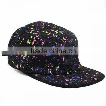 Galaxy 5 Panel Hat Printed , 5-Panel Hat Printed Pattern 5 Panel Strap Back Caps , Galaxy Space Black Leather Strap Hats photo-2