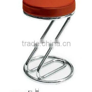 Red PVC and steel bar stool