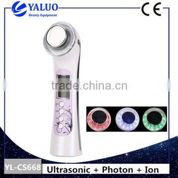 5 in 1 skin renewal ultrasound photon ion vibrating beauty machine